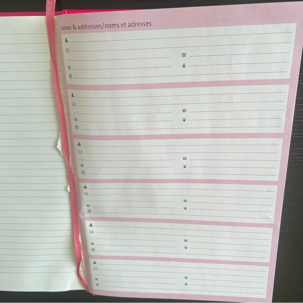 Pink and Black Office Notebook with Hardcover